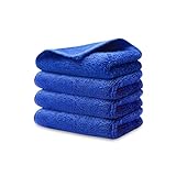 The Holy South Fingertip Hand Towel | Absorbent |11x18 | Terry Velour Premium Washcloths, Bathroom use, 100% Cotton, Face, fingertip, Soft, Guest Towels (Pack of 4) (4, Royal Blue)