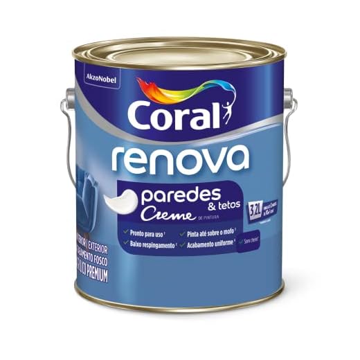 RENOVA PAREDES & TETOS FOSCO BRANCO GELO 3,2L - CORAL