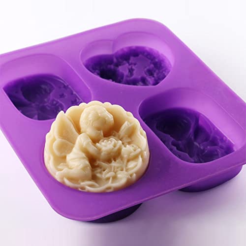 4 Holes Angel Baby Silicone Soap Mold Fairy Fondant Chocolate Candy Cake Decorating Baking Tools Silicone Candle Mold Polymer Clay Mould #TOP2