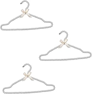 Cabilock 3pcs Pearl Hanger Bridesmaid Hangers Pearl Hangers Wedding Hanger Closet Pants Hanger Skid Proof Suit Hangers Plastic Closet Hangers Wedding Dress Display Hangers Clothes Hanger