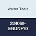 Walter Tools 234069-EGUNF10 Paradur HSS Machine Tap, Uncoated, 6 mm Shank Diameter, 15 mm Cutting Length, 80 mm Overall Length, EG No. 10-32 Cutting Diameter