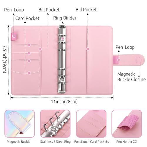 Image of SKYDUE Budget Binder with Cash Envelopes & Expense Budget Sheets,Money Saving Binder,Cash Envelopes for Budgeting and Saving Money