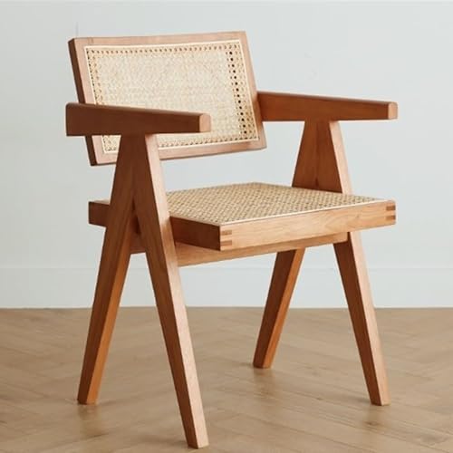 Tabouret de bar avec dossier wabi-sabi et chaise en rotin robuste - 2