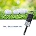 Number-one Golf Ball Collector, Golf Ball Shag Bag Holds About 75 Balls Golf Detachable Ball Retrievers Tube with Storage Bag Golf Ball Picker Scooping Device (Black)