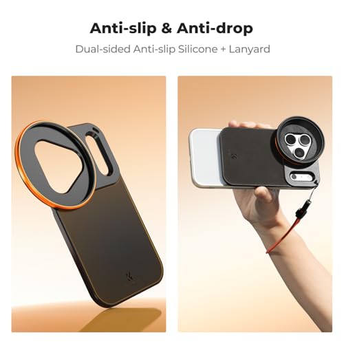 Image of K&F CONCEPT Double-Sided Magnetic Lens Filter Mount Adapter, Compatible with iPhone 17 Pro Max and 58mm Threaded Filters, iPhone Filter Mount (Filter Not Included)