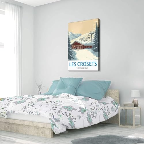 Poster Les Crosets Suisse impression de qualité supérieure LNBIAND
