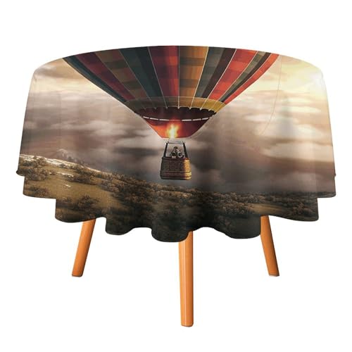Nappe ronde imperméable 152 cm lavable pour table de cuisine - 8