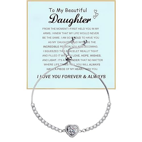 To My Daughter Infinity Forever Love Heart �u���X���b�g �L���[�r�b�N�W���R�j�A �X�e�����X�X�`�[�� My Friend �u���X���b�g From Mom ���߉\ �C���X�s���[�V���� �M�t�g �W���G���[, 2XL,