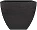 Tusco Products MSQ20BK Modern Square Garden Planter, 20-Inch, Black