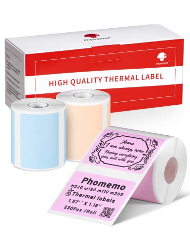 Papier d'étiquette 40x30mm Phomemo M110 M220 rouleau de 230 pièces