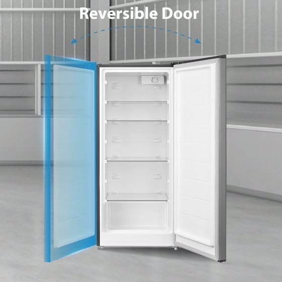Modern 7 Cu. Ft. Garage Ready Convertible Upright Freezer/Refrigerator