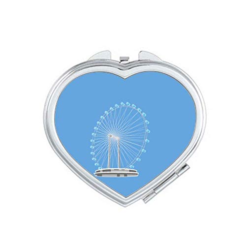 Singapore Ferris Wheel Art Deco Gift Fashion Mirror Travel Magnification Portable Handheld Pocket Makeup image 2