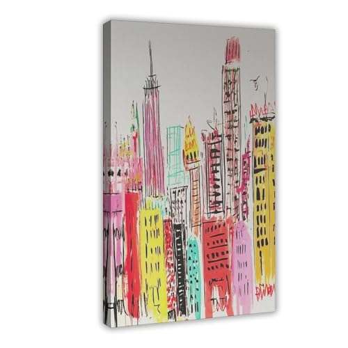 Impression sur toile colorée horizon urbain : réveillez vos murs blancs ternes