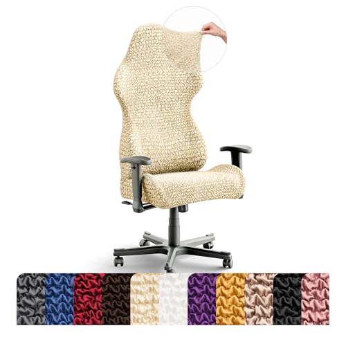 PAULATO BY GA.I.CO. PAULATO BY GA.I.CO. Stretch Office & Gaming Chair Cover – Breathable Desk Computer Armchair Slipcover with Zipper – Bi-Elastic Stretchable Protector Machine Washable – Cream (Office Chair) sold by Mamma Mia Covers - Amazon