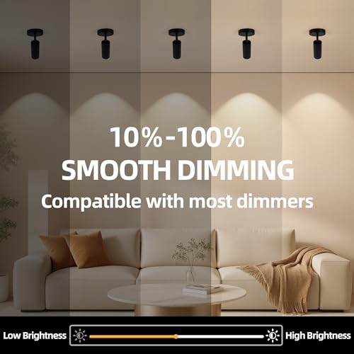Image of LED Ceiling Spotlight Directional Lighting Indoor Spotlights(Black) | Zoomable15-60,5CCT /2700K-5000K,Dimmable,20W,For Living Room Gallery Art Lighting