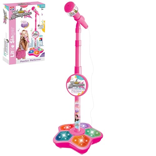 Mikrofonständer mit Ständer Karaoke Maschine Mikrofon Verstellbares Mikrofon mit Stativ für Partys Freizeit Weihnachten Geschenk