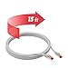 Cat7 Ethernet Cable -15 ft - RJ45 Connector - Double Shielded STP - 10 Gigabit 600MHz - Premium High Speed Network Wire Patch Cable LAN Cord – Cat 7 15 Feet / 4.5m