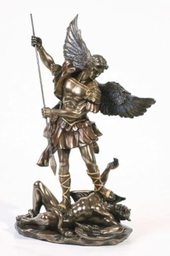 Estatua de San Miguel Arcángel 25 cm de resina miniatura 1