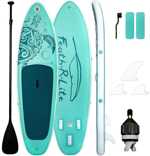 Feath-R-Lite Stand Up Paddle Surfboard, Sup Hinchable, Blow Up Paddleboard Para Adultos Y Jóvenes 10 5 Verde Hielo Feath-R-Lite Stand Up Paddle Surfboard, Sup Hinchable, Blow Up Paddleboard Para Adultos Y Jóvenes 10 5 Verde Hielo