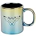 Wonder Woman Ceramic Coffee Mug - Iridescent Metallic Electroplate Finish with Wonder Woman Logo - 11 oz