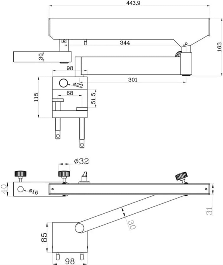 Microscopes Equipment Microscope Bracket Folding Bracket Stereomicroscope Rocker Band Clamp(Without Bracket)