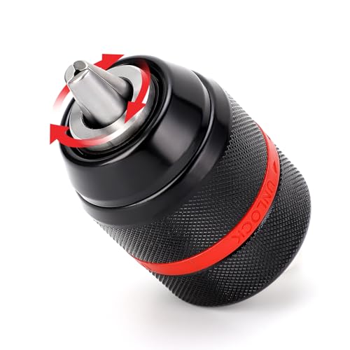 Mandrin de perceuse à main sans clé 1/2-20UNF Montage 2~13 mm Adaptateur de mandrin auto-serrant pour plusieurs utilisations
