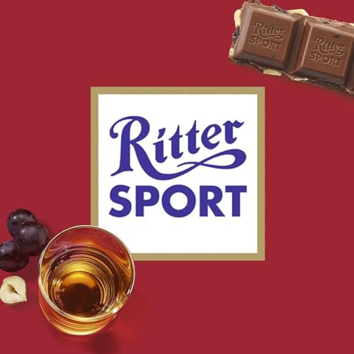 Ritter Sport Rum, Raisin & Hazelnuts Milk Chocolate 100g - Pack of 2 Tasty And Twisty Treat Gift Hamper For Birthday,Christmas Sold By Kidzbuzz