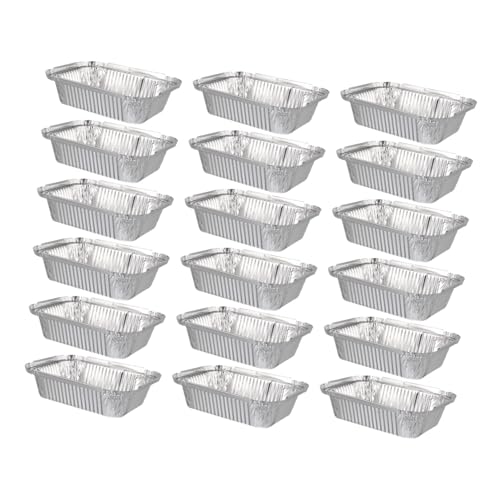 HOUDERCO 20個方形使い捨てアルミホイルトレー 軽量コンパクト バーベキュー パーティー用 耐熱均一加熱 ケーキ パイ 調理器具対応