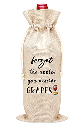 Teacher Appreciation Wine Bag - 1 Pc Bottle Cover Gift Bag (Hf14) For School Coworkers & Back to School Gift
