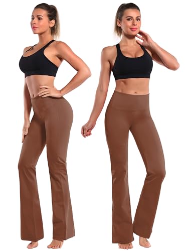 BUBBLELIME 29"/31"/33"/35"/37" 3 Styles Women's High Waist Bootcut Yoga Pants Basic/Side Pockets Tummy Control Workout Flared3