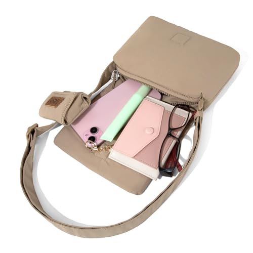 Image of Lee Small Crossbody Bags for Women, Lightweight Mini Shoulder Bags for Women Going Out Purse, Casual Bag with Earphone Pouch