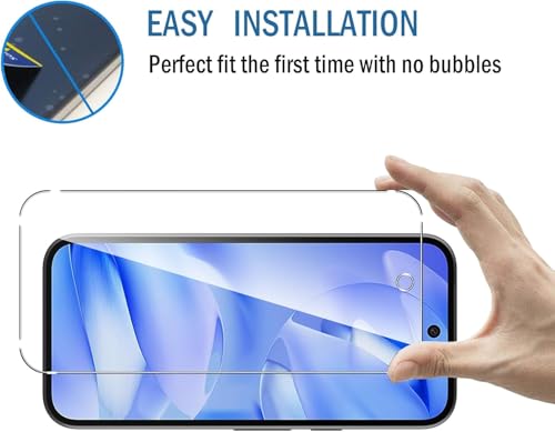Image of Uyiton by SHILD - (Pack of 2) Tempered Glass Screen Protector for Google Pixel 9a | 9H Hardness | HD Clarity | Fingerprint Sensor Support | Scratch Resistant | Easy Installation