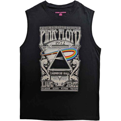 Camiseta Pink Floyd de tirantes unisex en color negro estilo muscle tee de algodon