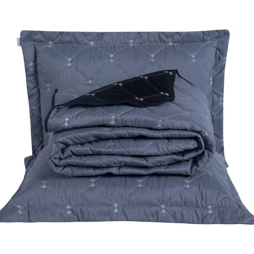 Kit Cobre Leito Dupla Face Casal King 7 Peças Bordado Hipercal 400 Fios