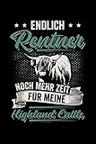 Endlich Rentner noch mehr Zeit für meine Highland Cattle: DIN A5 Notebook kariertI Geschenk für Züchter von Highland Cattle I Herd Tagebuch I Journal ... bezüglich Landwirtschaft und Hochlandrinder