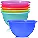 Produktbild idea-station NEO Plastikschüssel 6 Stück - 16 cm / 650 ml - bunt - bruchsichere Müslischalen oder Salatschüssel - perfekte Rührschüssel oder Dip Schälchen