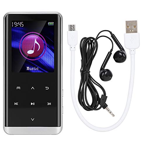 Denash Lettore Musicale MP3 MP4, Touch Screen da 1,8 Pollici Mini Lettore Video Musicale HiFi Senza Perdita Bluetooth Portatile con Cuffia(16 GB)