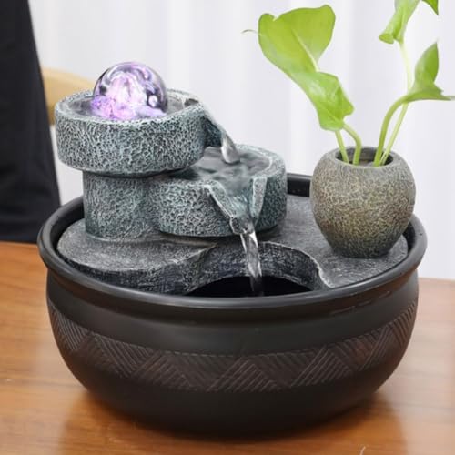 Fuente de escritorio de diseño creativo con rueda de agua elegante 6