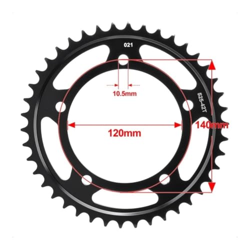 Kit piñón trasero delantero 525 17T 42T Suzuki GSX-R DL1050 2