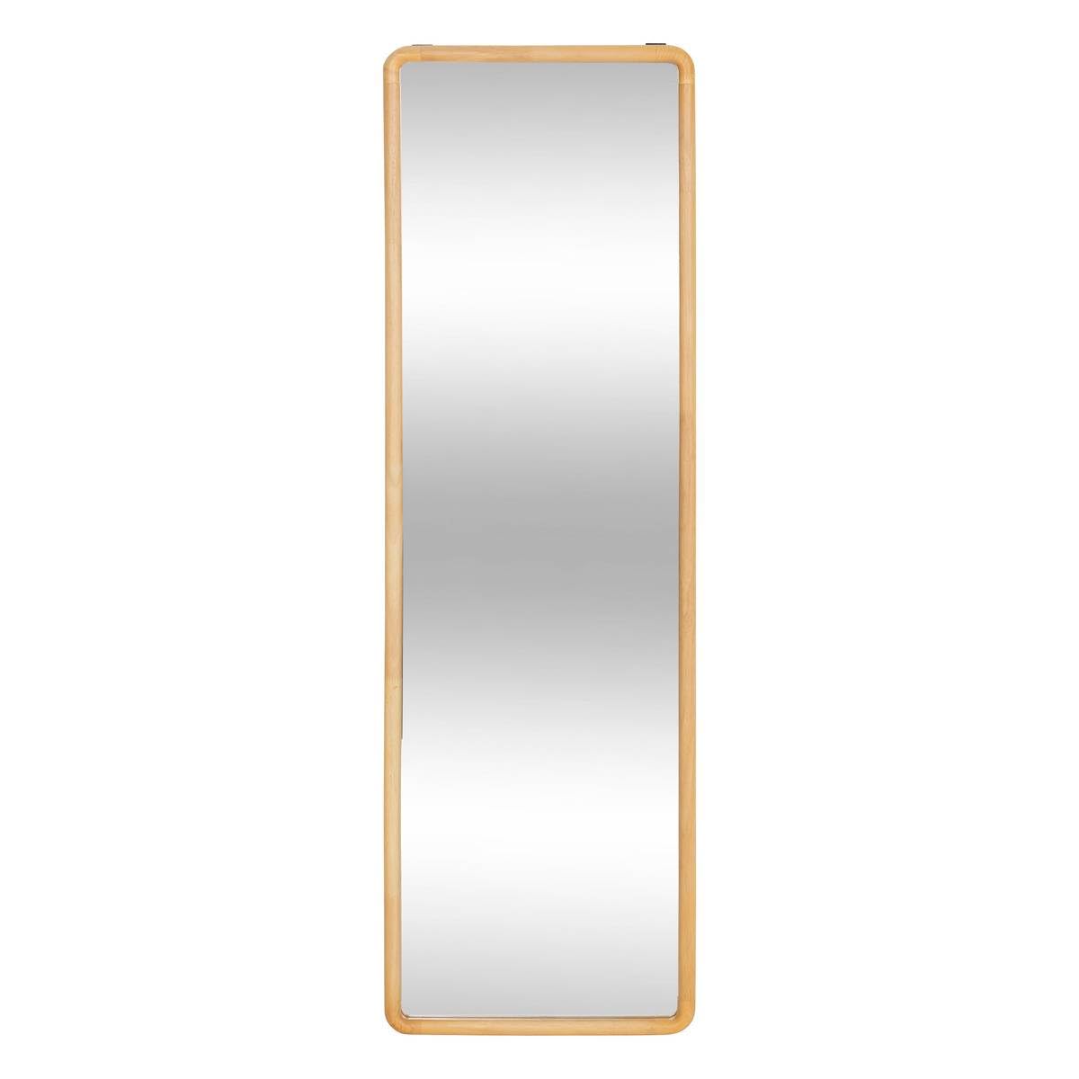 Atmosphera - Miroir Mural en Pied Kim, Cadre en Bois Naturel, 116 x 35 cm - pour Entrée, Chambre, Salon