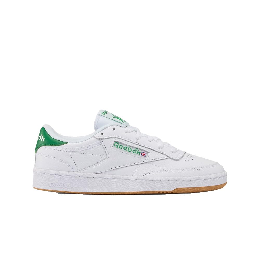 Reebok Men's Club C 85 Trainers, FTWRWHITE/GLENGREEN/RBKRUBBBERGUM1, 42.5 EU