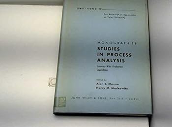 Hardcover Cowles Foundation Monograph 18,studies in Process Analysis Book