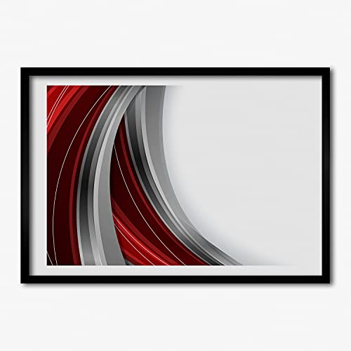 Affiche tableau décoratif Tulup cadre MDF 70x50 cm photo vagues en bois