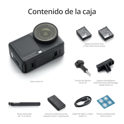 Miniatura 9 de Dji Osmo Action 6 Pack Mejorado, Cámara De Acción Con Sensor Cuadrado De 1 1.1 Pulgadas, Apertura Variable, Mayor Duración De La Batería, Cámara De Acción 4k Ideal Para Grabaciones Al Aire Libre