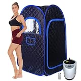 Draagbare stoomsauna voor thuis, mini-sauna, opvouwbare persoonlijke saunakabine, badkamertent met 3 liter stoomgenerator, draagbare infrarood-sauna voor spa, thuissauna, draagbare sauna met