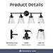 Prominence Home Helenah 4 Light Matte Black Bathroom Vanity Light with Clear Glass - 51563-01