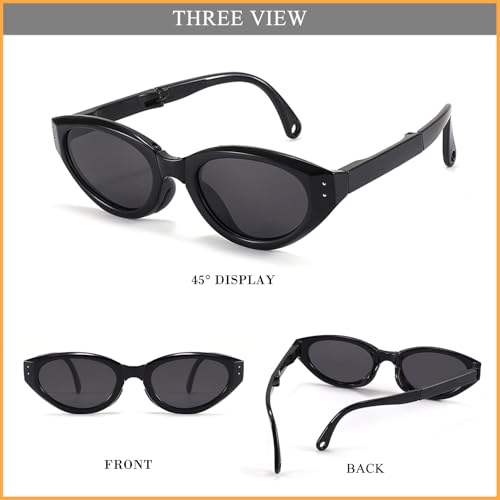 HJSTES Kids Polarized Sunglasses for Girls Boys Folding Sunglasses Square Foldable Frame UV4004