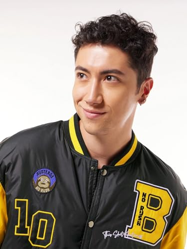 Image of Bewakoof Men's Printed Oversized Fit Full Sleeve Stand Collar Nylon Jacket