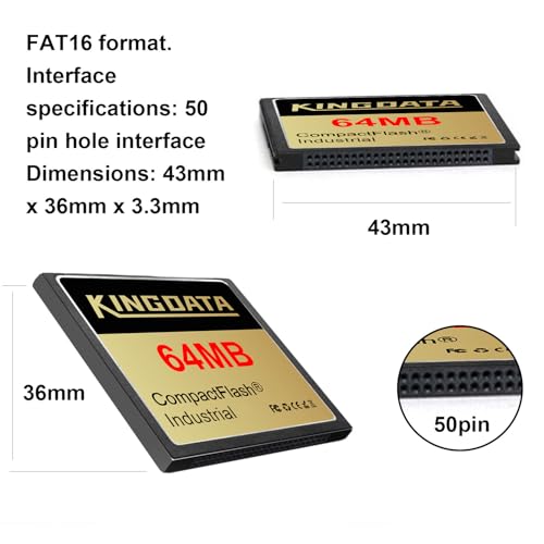 Image of Industrial Compact Flash Memory Card 64MB FAT16 Type I for Industrial Equipment Vintage Digital Cameras