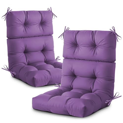 DANGHOOGY Outdoo Chair Cushions, 45x22x4 Inch Set of 2, Purple